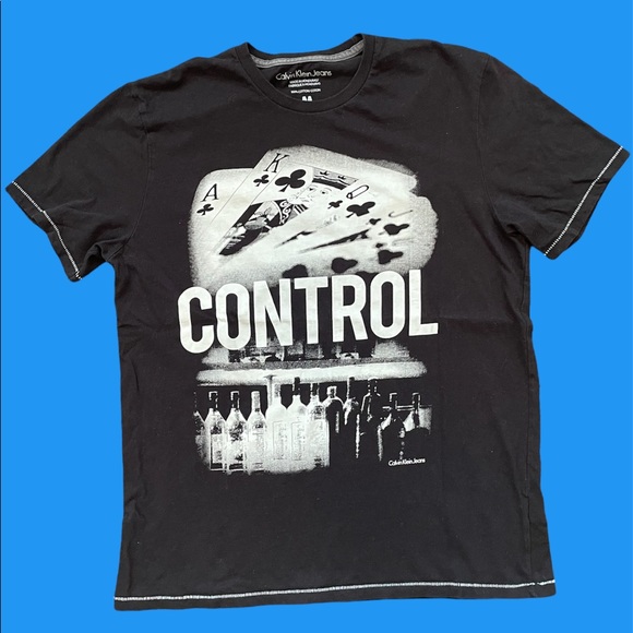 Vintage Single Stitch Calvin Klein Graphic Tee Shirts (M) - Picture 2 of 8